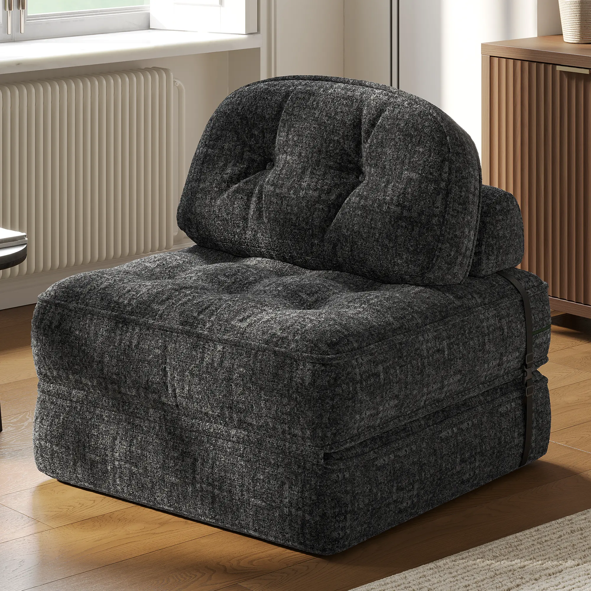 Summervibes Dowinx Foldable Velvet Sofa Bed - Image 8