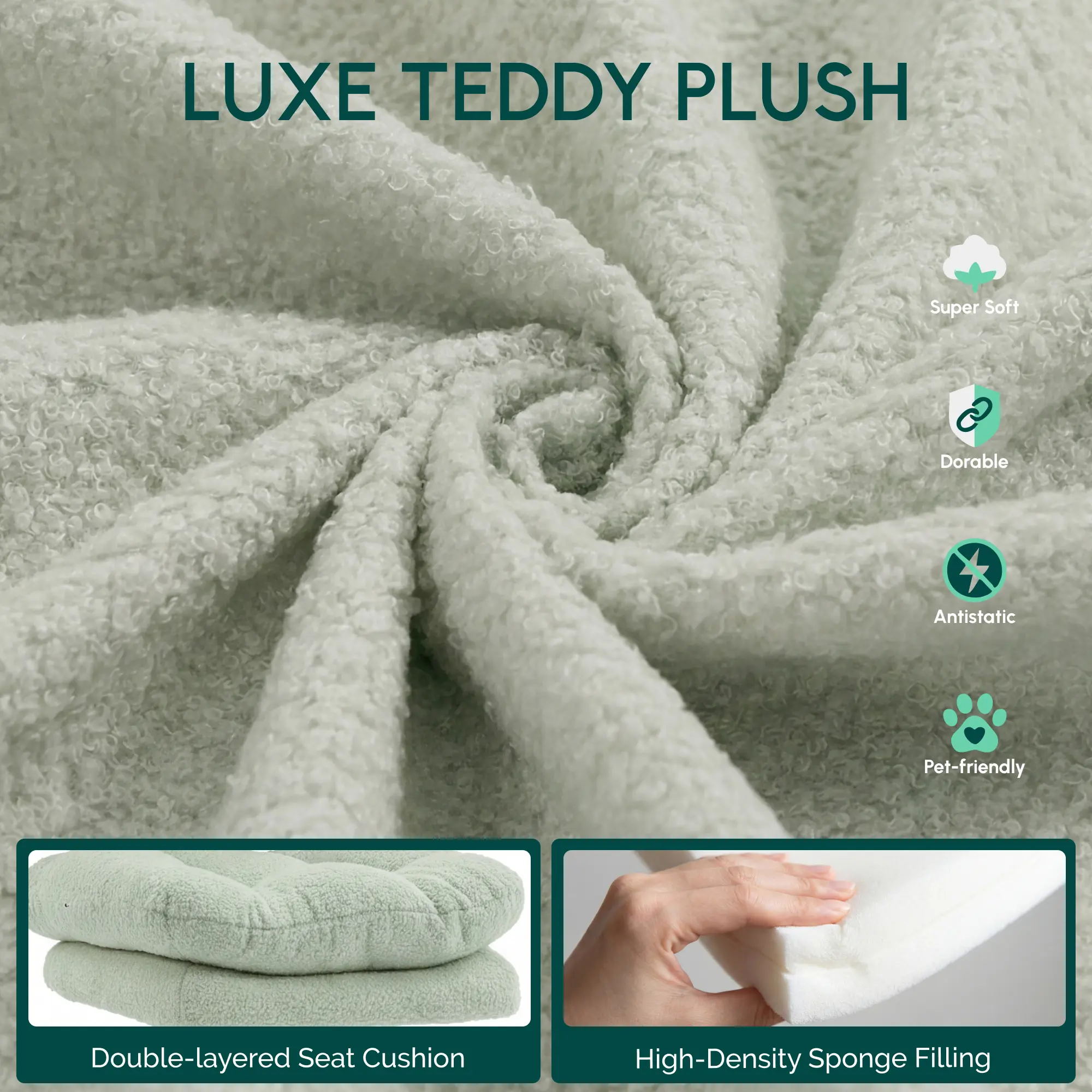 Small Vanity Chair with Wheels - Image 5