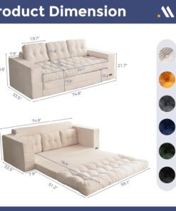 Alternative view of 2 in 1 Folding Couch Bed