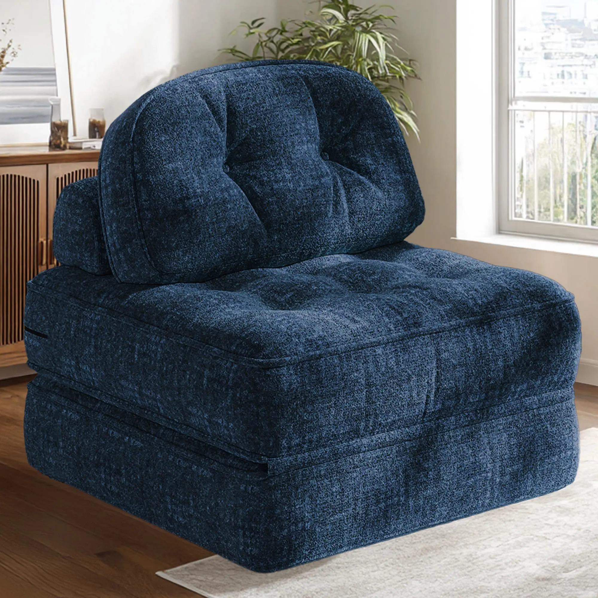 Summervibes Dowinx Foldable Velvet Sofa Bed - Image 14