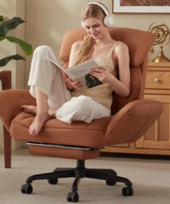 Cross Legged Office Chair with Pivoting Armrests