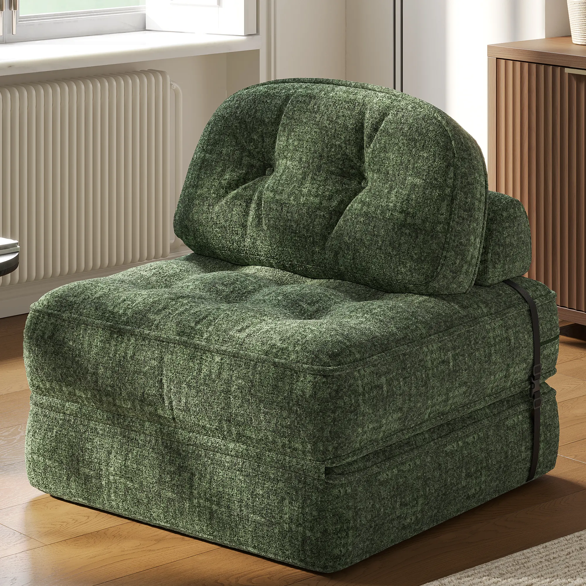 Summervibes Dowinx Foldable Velvet Sofa Bed - Image 9
