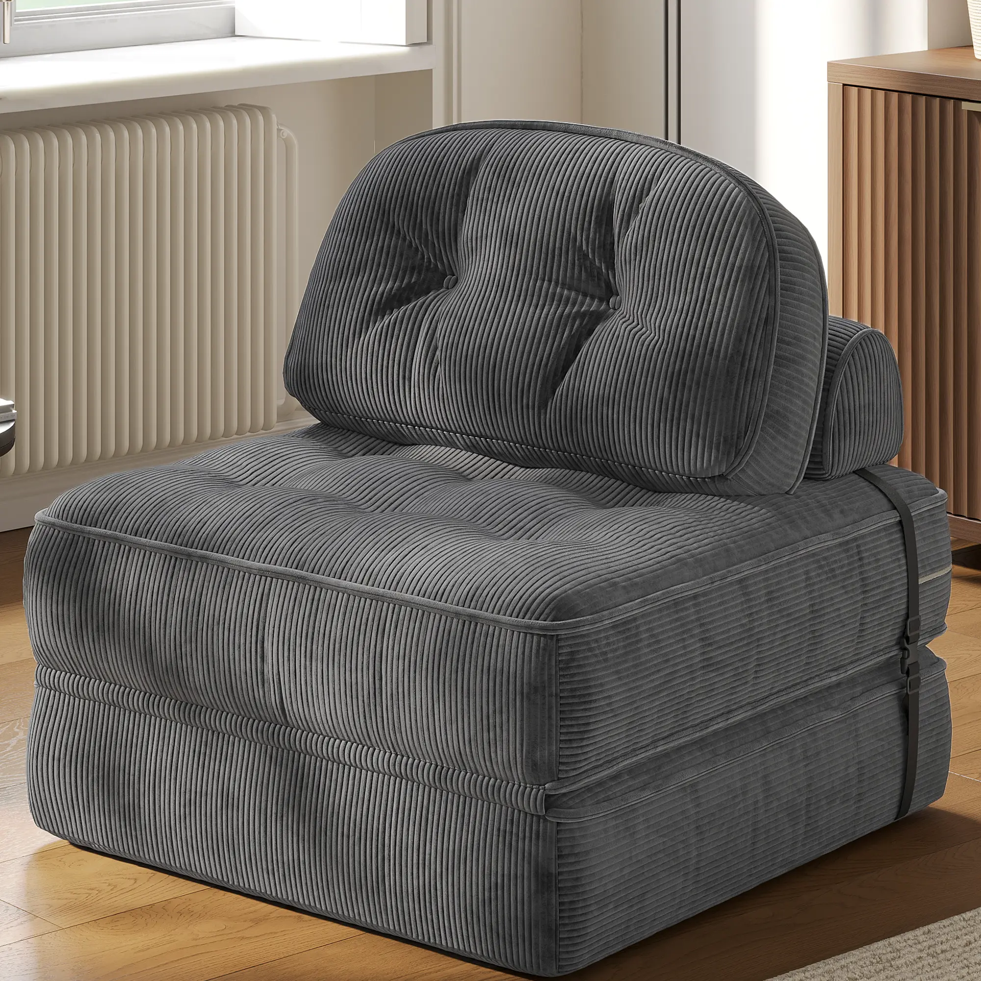 Summervibes Dowinx Foldable Velvet Sofa Bed - Image 11