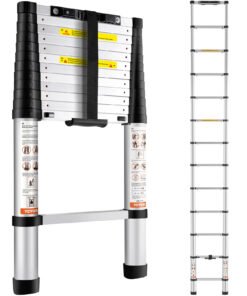 Retraction Collapsible Extension Ladder Capacity with Non-slip Feet