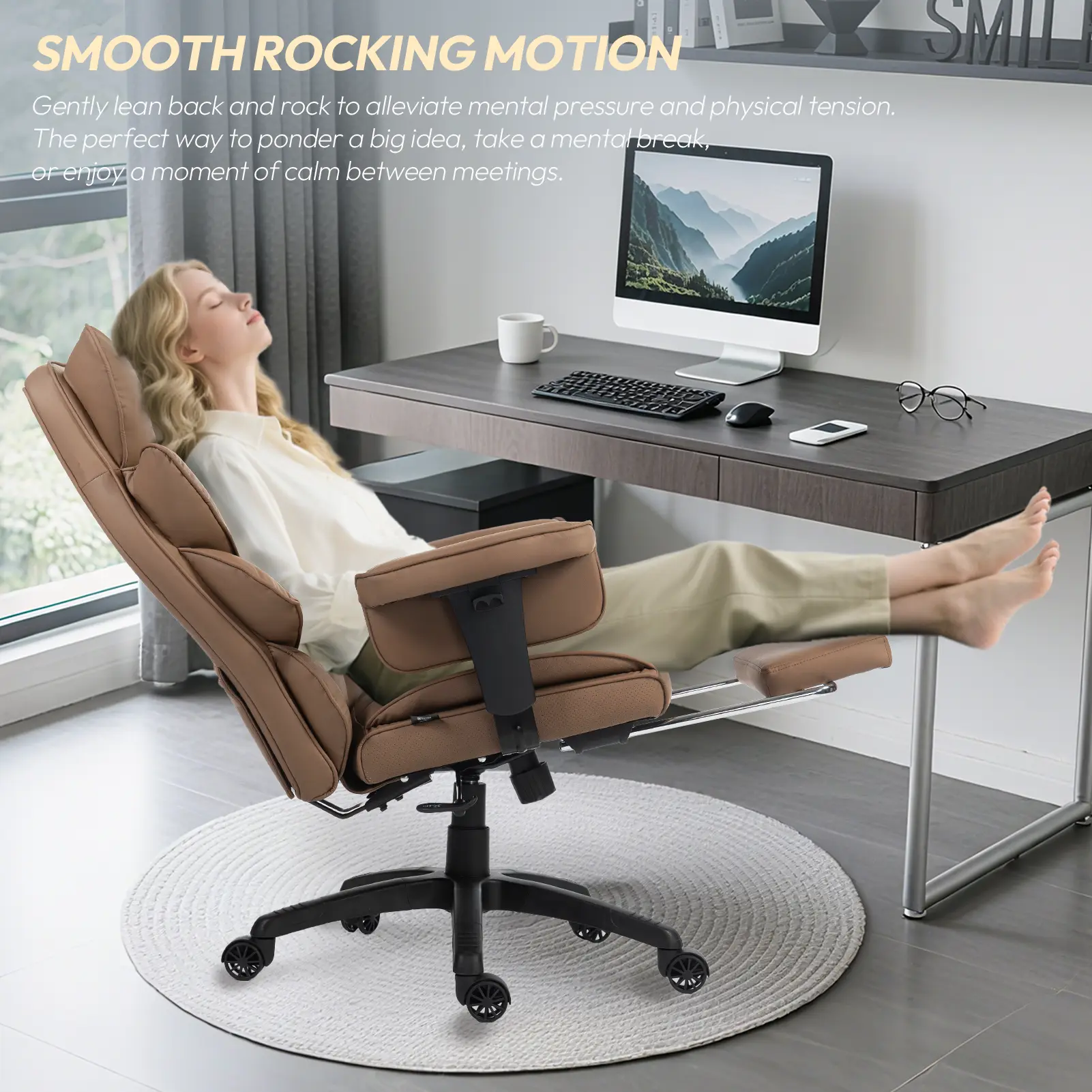 Ergonomic Office Chair - Big & Tall Executive Desk Chair with Pocket - Image 3